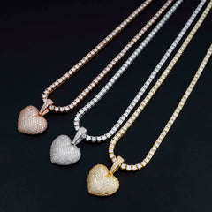 GL Iced Out VVS Diamond Custom Heart Pendant