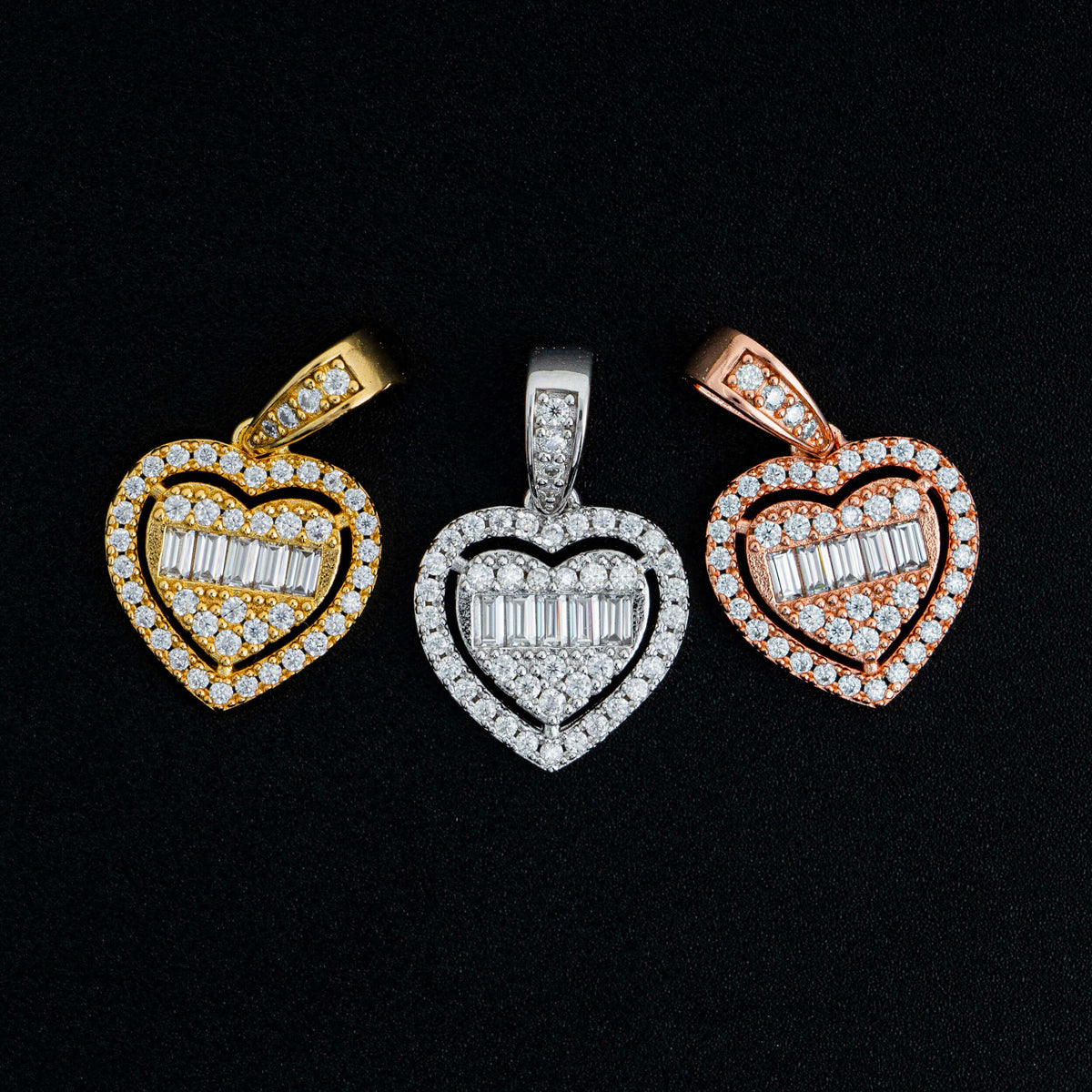 GL VVS Diamond Cute Heart 4 Prongs Diamond Pendant