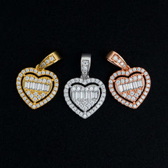 GL VVS Diamond Cute Heart 4 Prongs Diamond Pendant