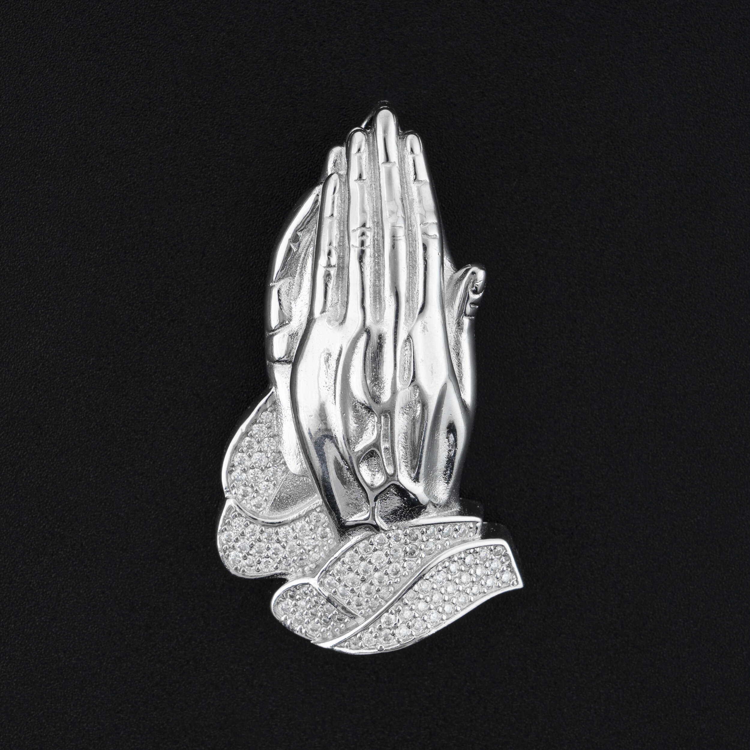 GL Praying Hands Moissanite Hip Hop Pendant