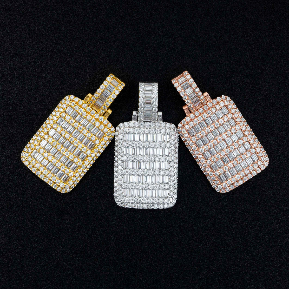 hip hop jewelry D color moissanite diamond 925 silver moissanite iced out pendant