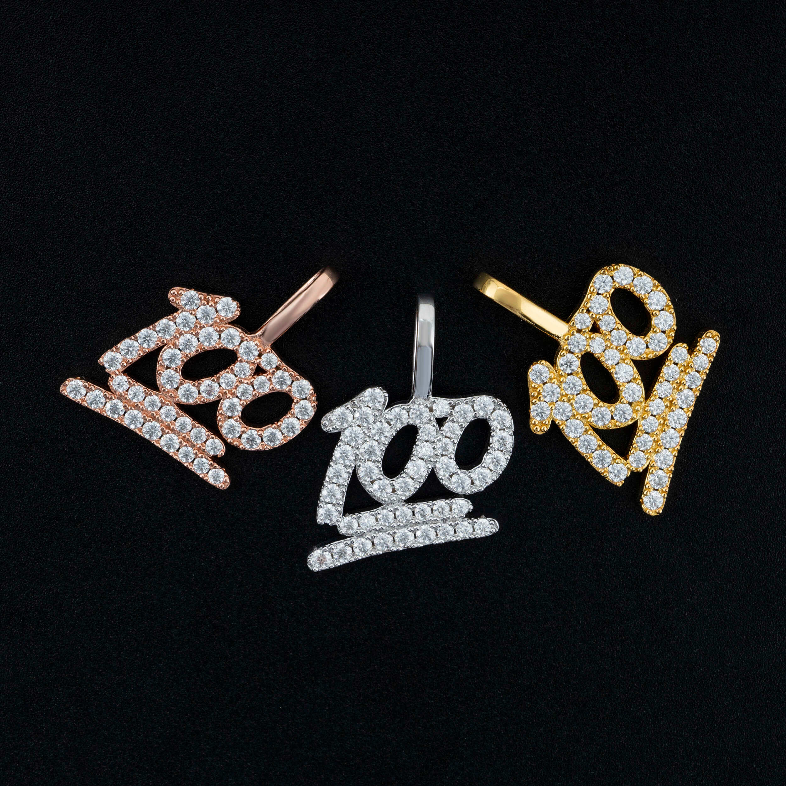 GL Hip Hop Moissanite Iced Out Custom-made "100" Pendant