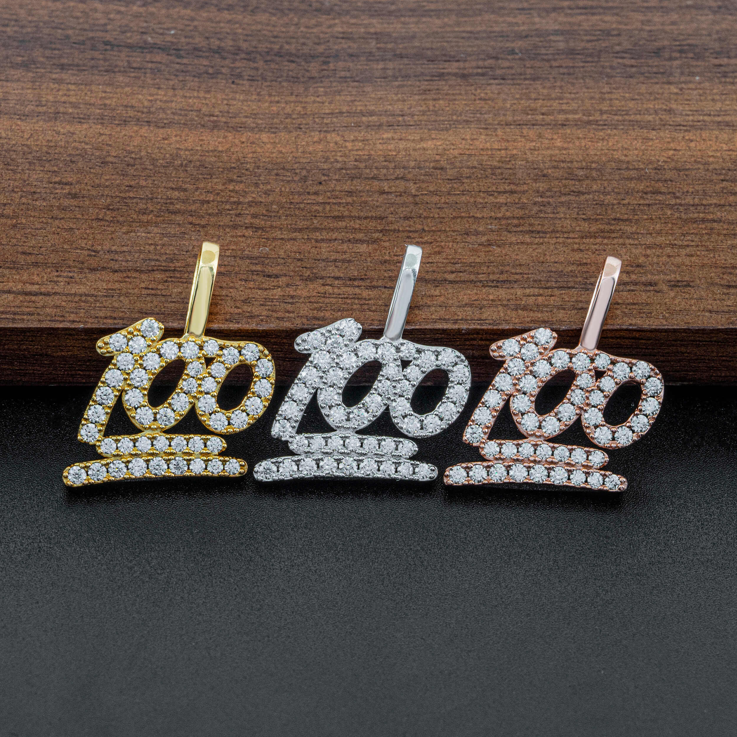 GL Hip Hop Moissanite Iced Out Custom-made "100" Pendant