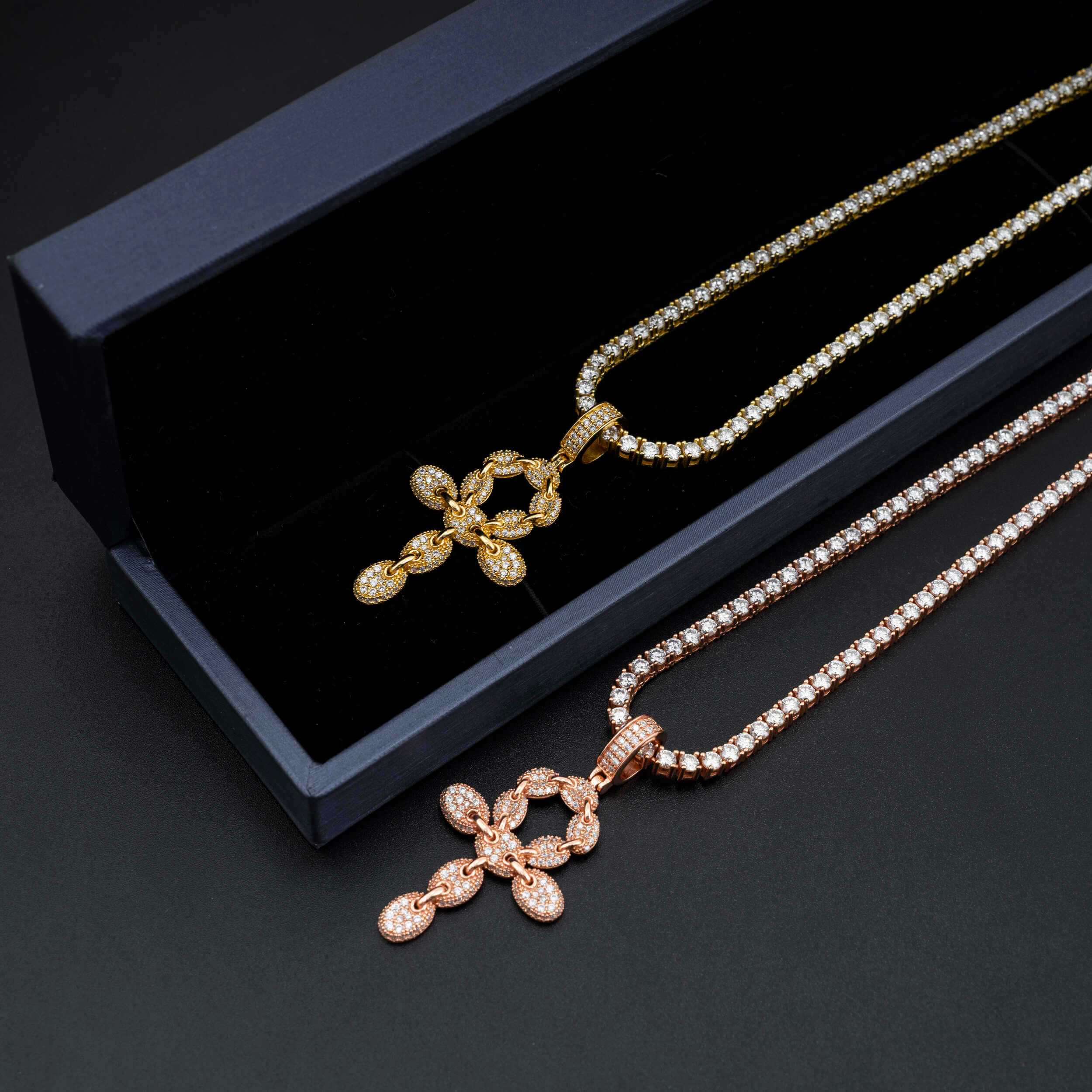 GL lced Out VVS Moissanite Diamond Ankh Cross Pendant