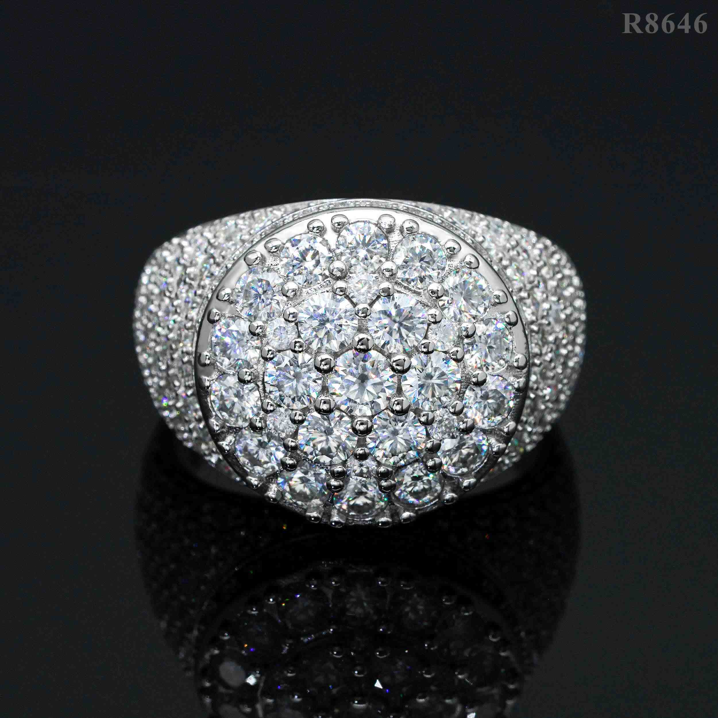 GL Hip Hop Fine Jewelry VVS Moissanite Diamond Ring