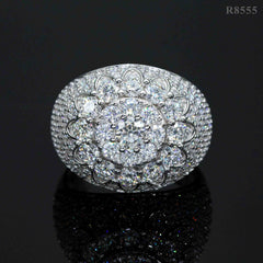 GL Hip Hop Fine Jewelry 925 Sterling Silver VVS Moissanite Diamond Ring