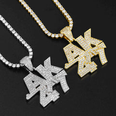 GL “AK47gun” Letter VVS Diamond  Pendant