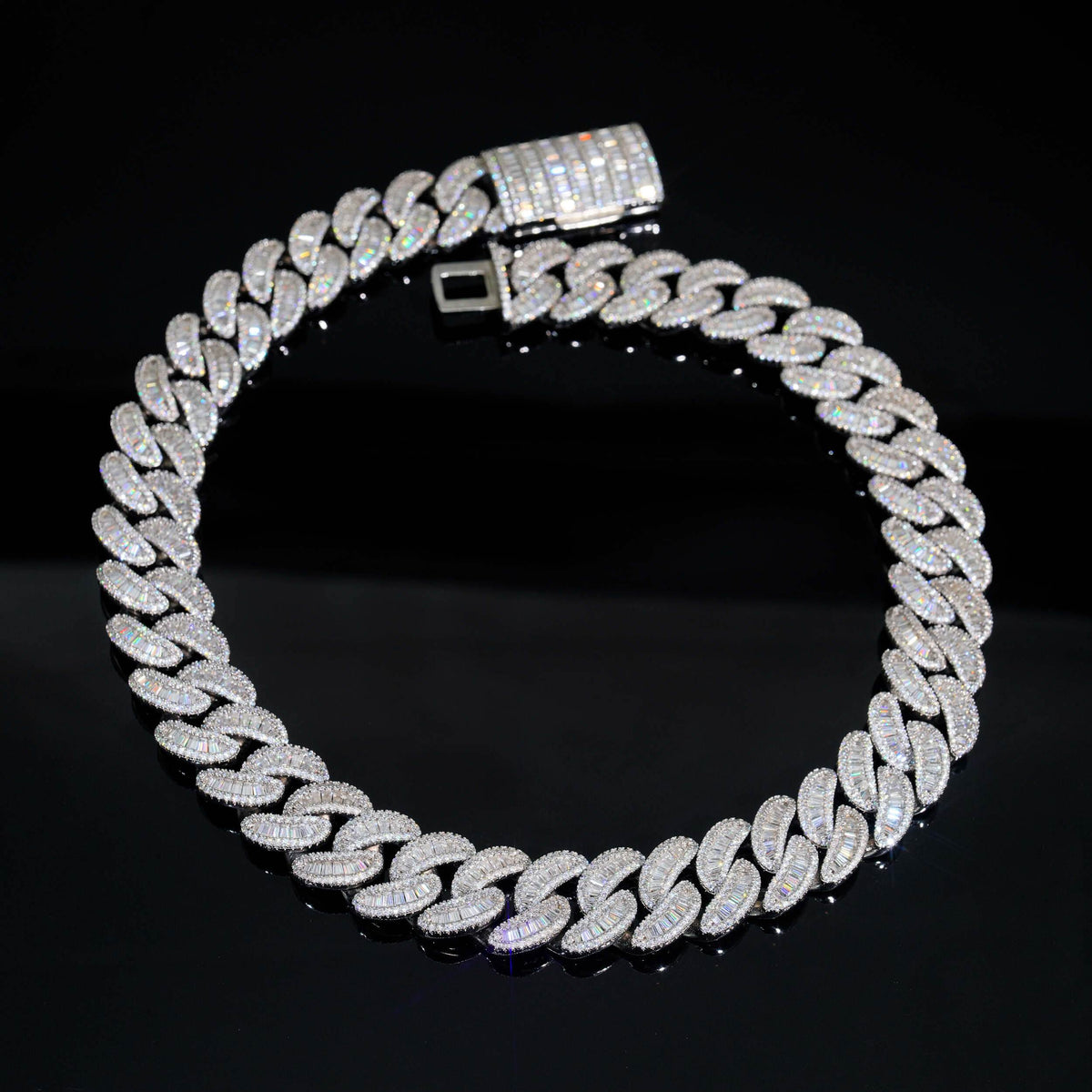 GL 20mm Moissanite diamond Cuban Link Chain