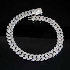 GL 20mm Moissanite diamond Cuban Link Chain