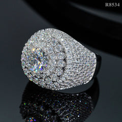 【US 3 Days Delivery】GL Iced Out VVS Moissanite Hip Hop Ring Men