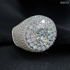 【US 3 Days Delivery】GL Iced Out VVS Moissanite Hip Hop Ring Men