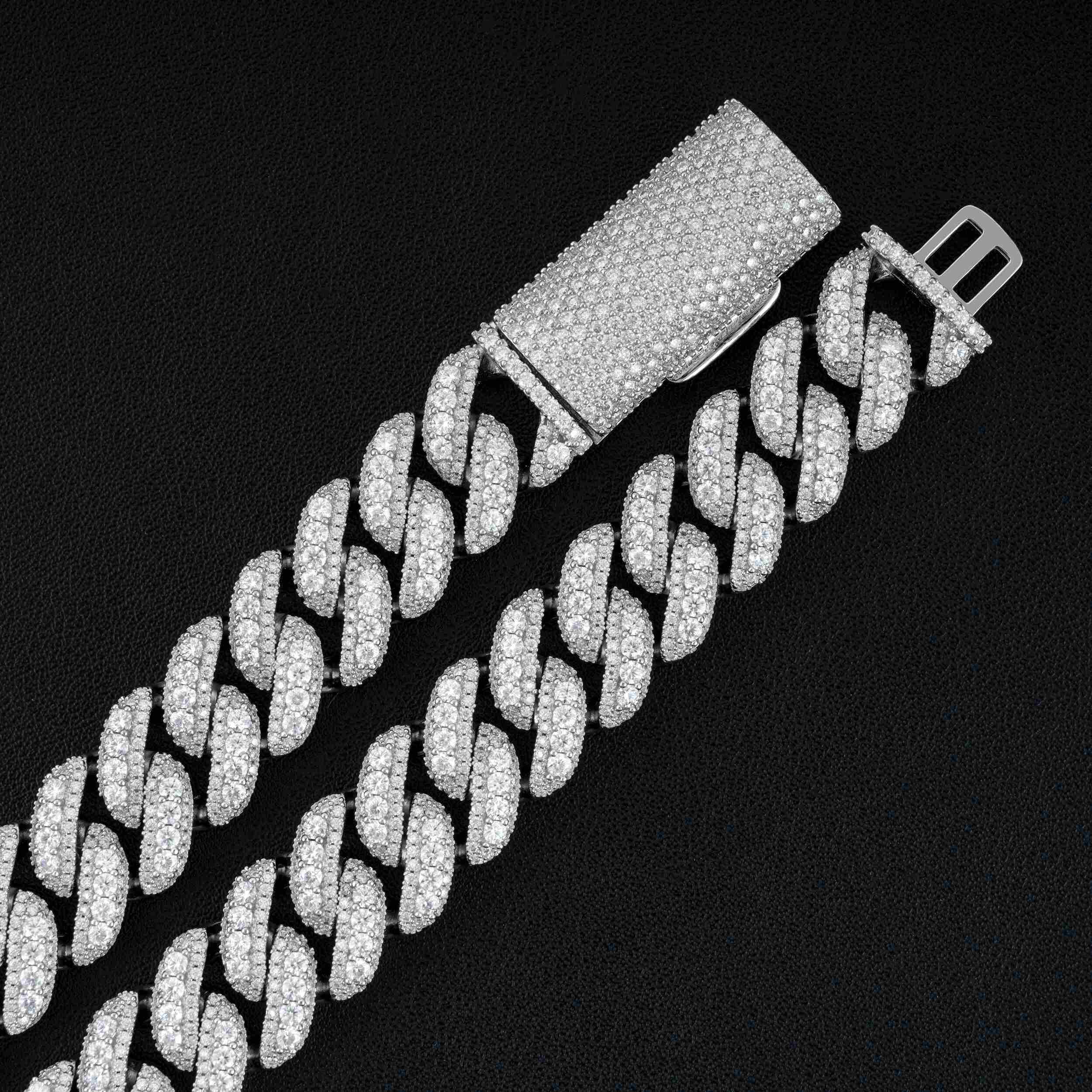 GL 16mm Iced Out Jewelry Miami Cuban Link Necklace