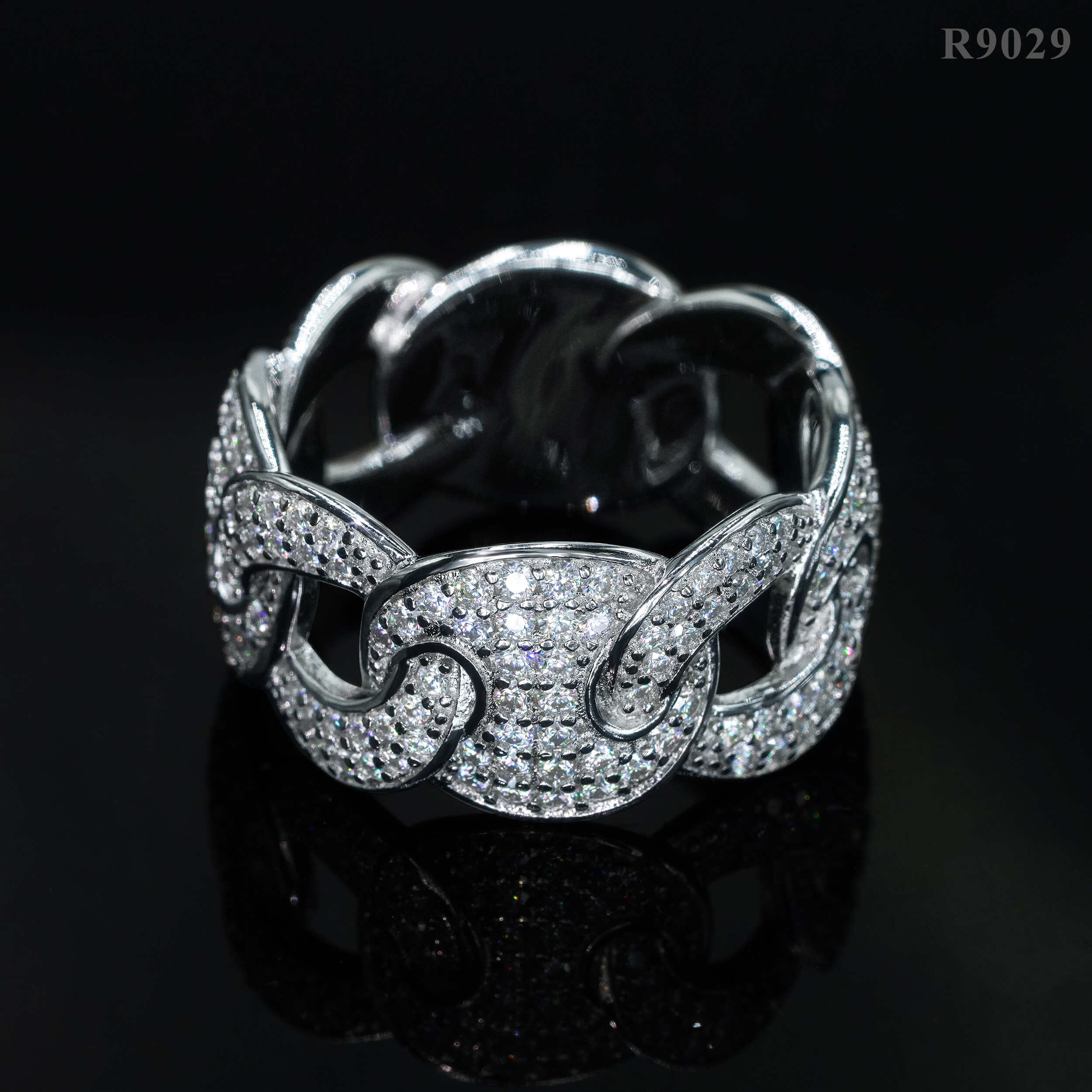 GL New Fashion Pass Diamond Tester Iced Out Hip Hop 925 Sterling Silver Moissanite Ring
