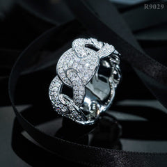 GL New Fashion Pass Diamond Tester Iced Out Hip Hop 925 Sterling Silver Moissanite Ring