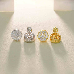 【US 3 Days Delivery】GL Hip Hop Fashion Jewelry VVS Moissanite Diamond Earrings