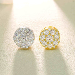 【US 3 Days Delivery】GL Hip Hop Fashion Jewelry VVS Moissanite Diamond Earrings