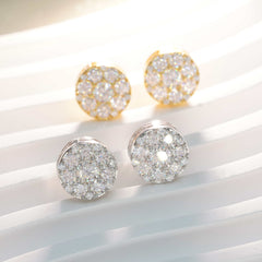 【US 3 Days Delivery】GL Hip Hop Fashion Jewelry VVS Moissanite Diamond Earrings