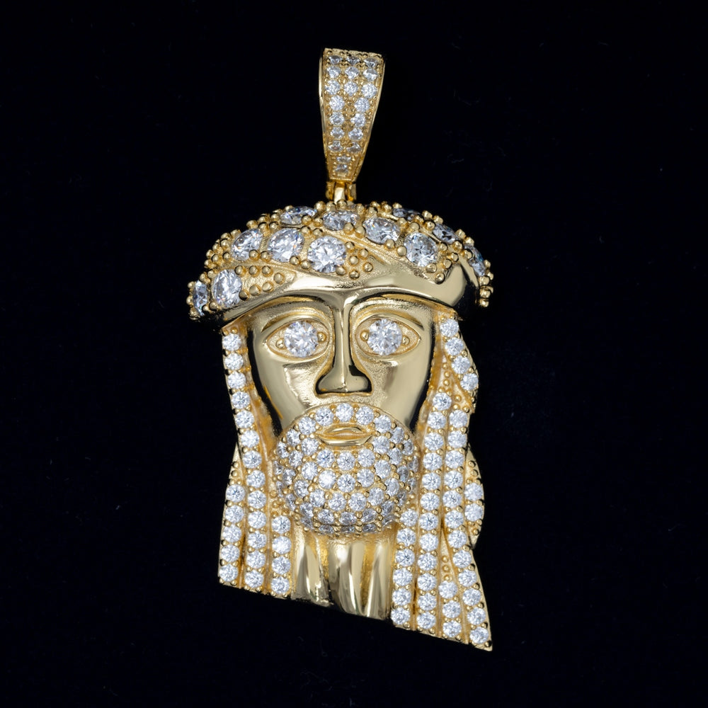 GL Hip Hop Jewelry Custom Silver Moissanite Jesus Pendant