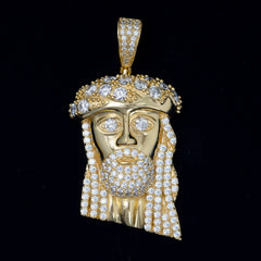 GL Hip Hop Jewelry Custom Silver Moissanite Jesus Pendant