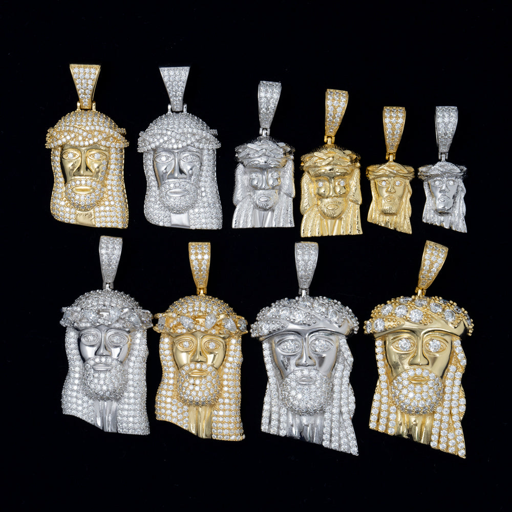 GL Iced Out Custom Moissanite Diamond Jesus Pendant