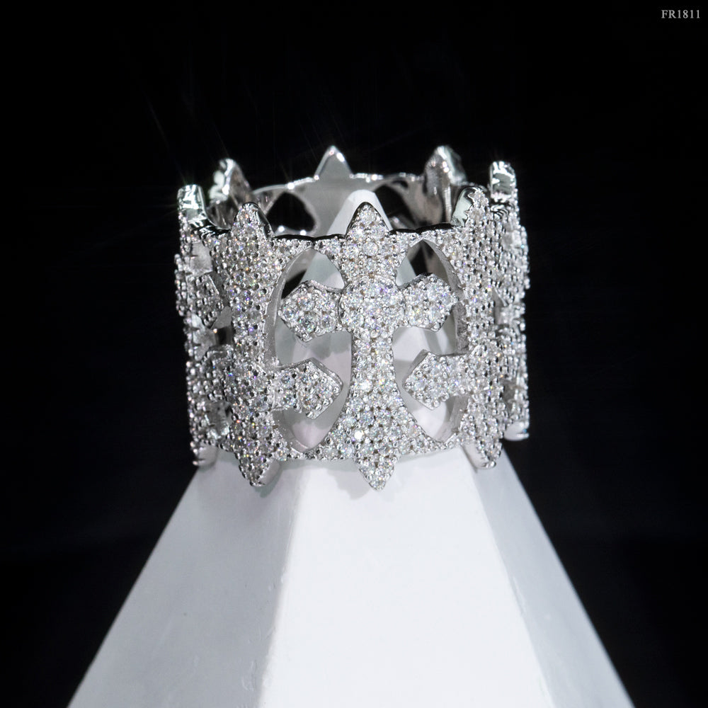 GL Hip Hop Cross VVS Moissanite Ring