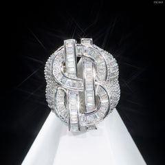 GL 925 Sterling Silver VVS Moissanite US Dollars Ring