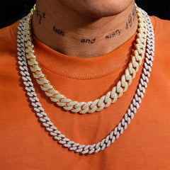 10MM 2 Rows VVS Moissanite  Miami Cuban Chain