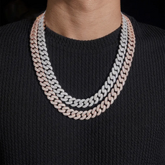 10MM 2 Rows VVS Moissanite High-End Cuban Chain