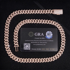 10MM 2 Rows VVS Moissanite High-End Cuban Chain