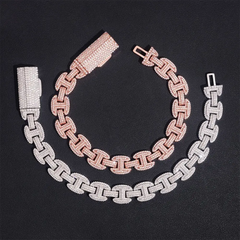 12MM Baguette VVS Moissanite Cuban Link Chain
