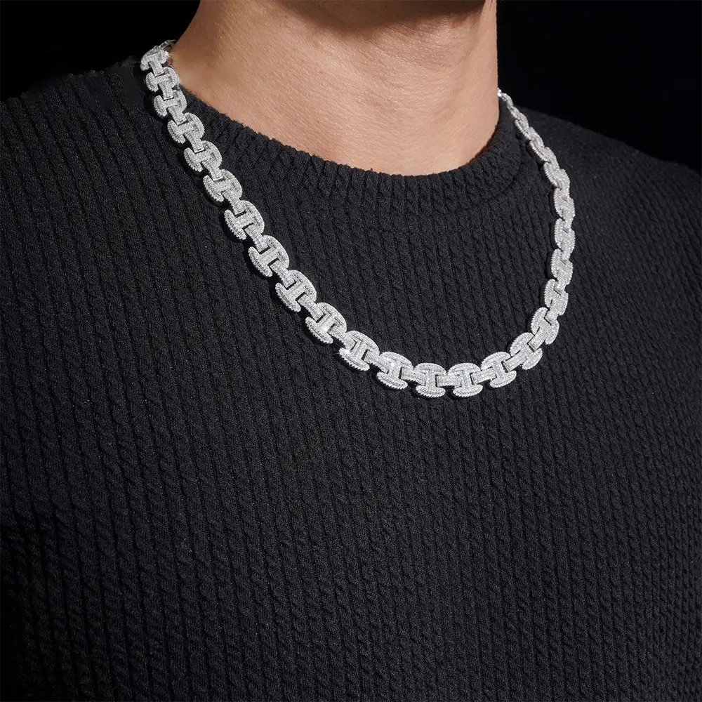 12MM Baguette VVS Moissanite Cuban Link Chain
