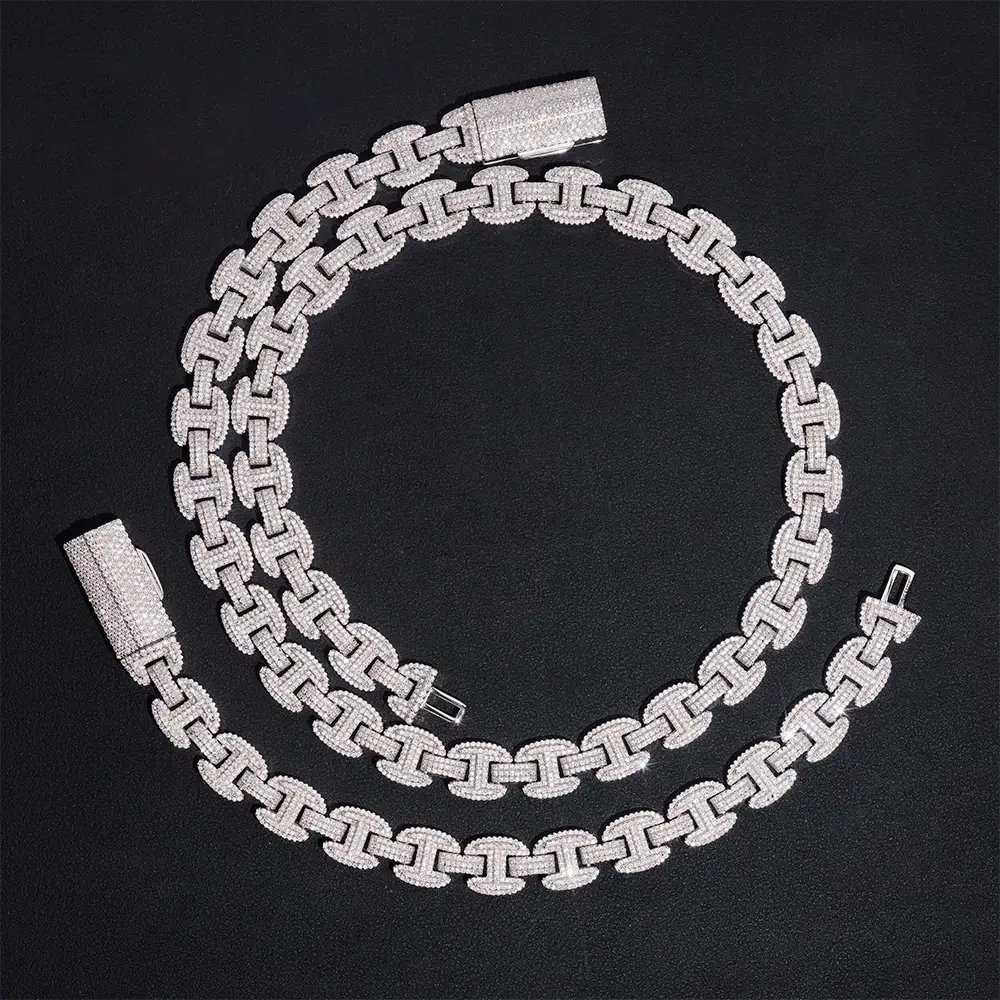 12MM Baguette VVS Moissanite Cuban Link Chain