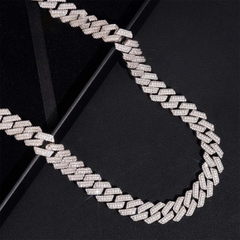 12.5MM Iced Out Baguette VVS Moissanite Cuban Link Chain