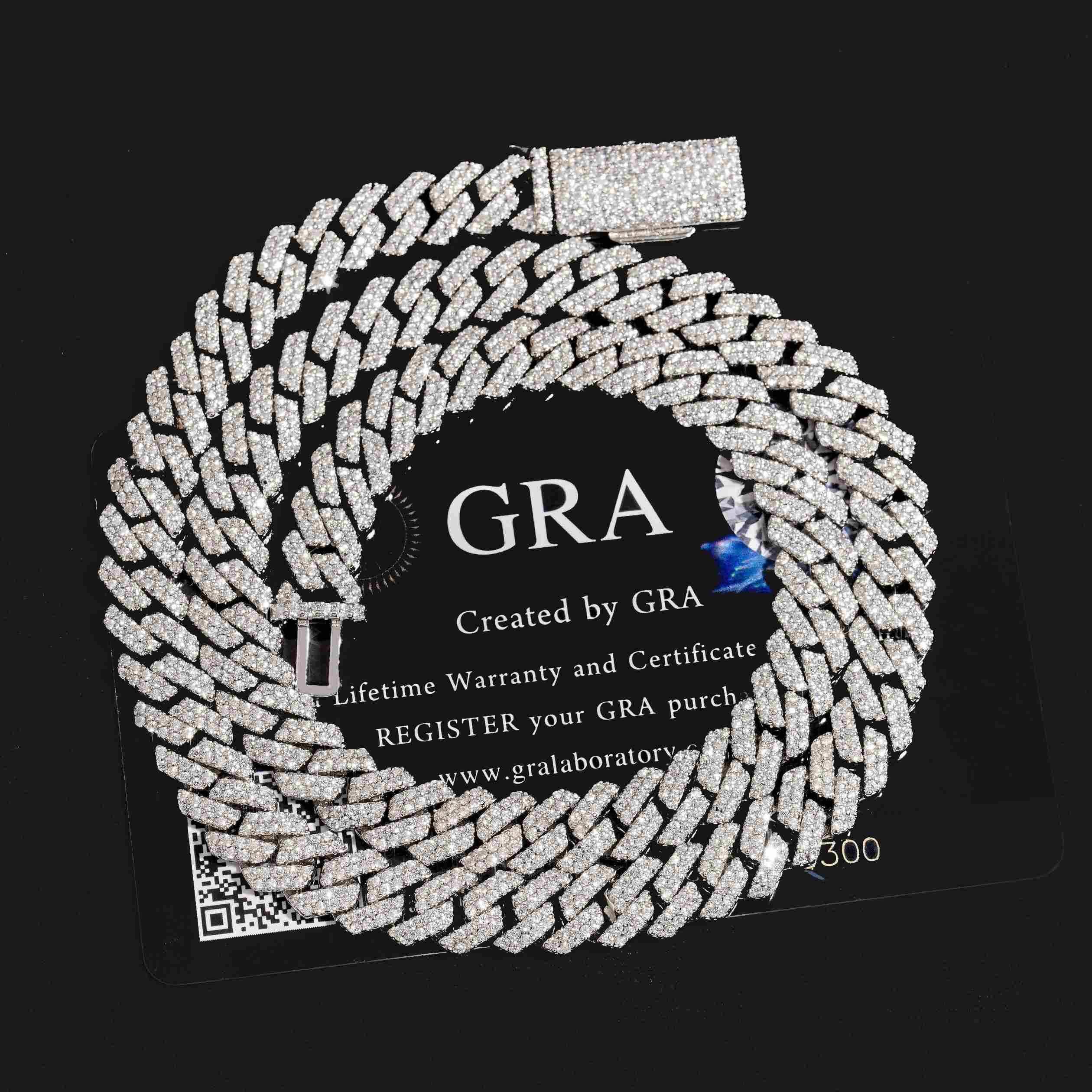 【US 3 Days Delivery】8MM 2 Rows VVS Moissanite EDG Cuban Link Chain