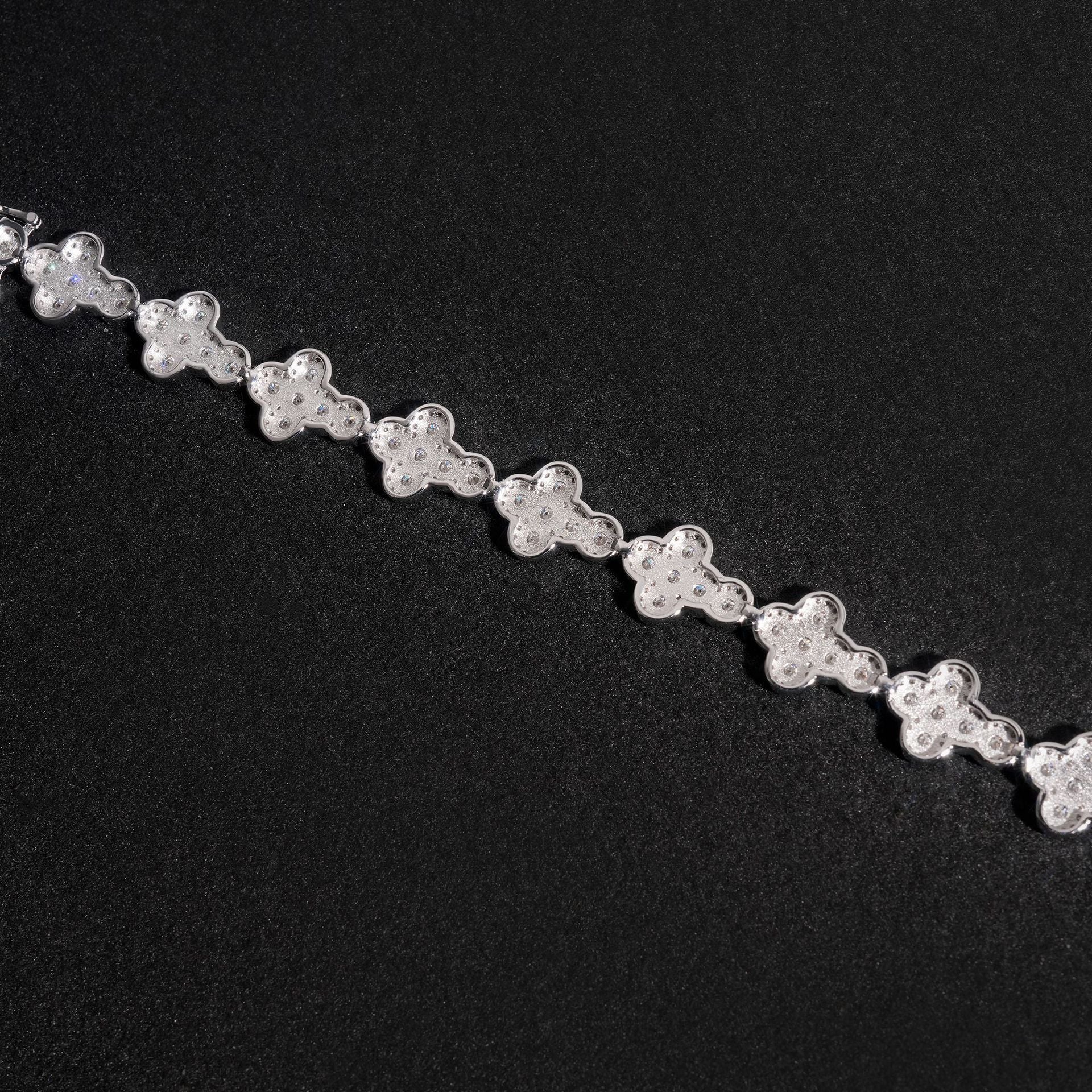 GL Iced Out Cross S925 Silver 5A+ Diamond Tennis Chain