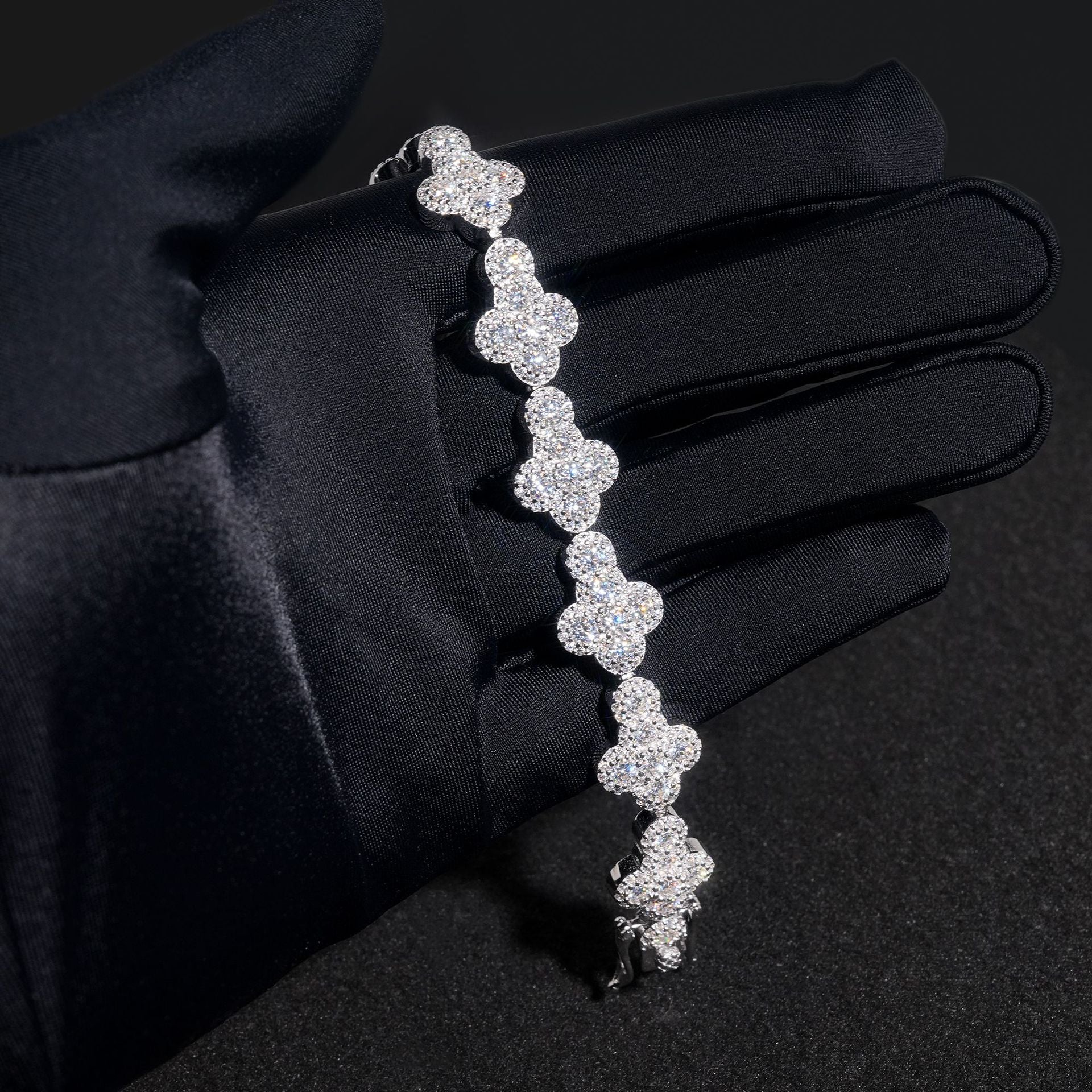 GL Iced Out Cross S925 Silver 5A+ Diamond Tennis Chain