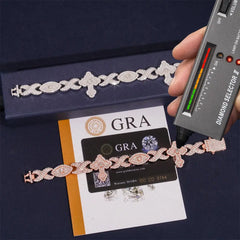 Infinity Eyes Cross Iced Out VVS Moissanite Diamond Cuban Link