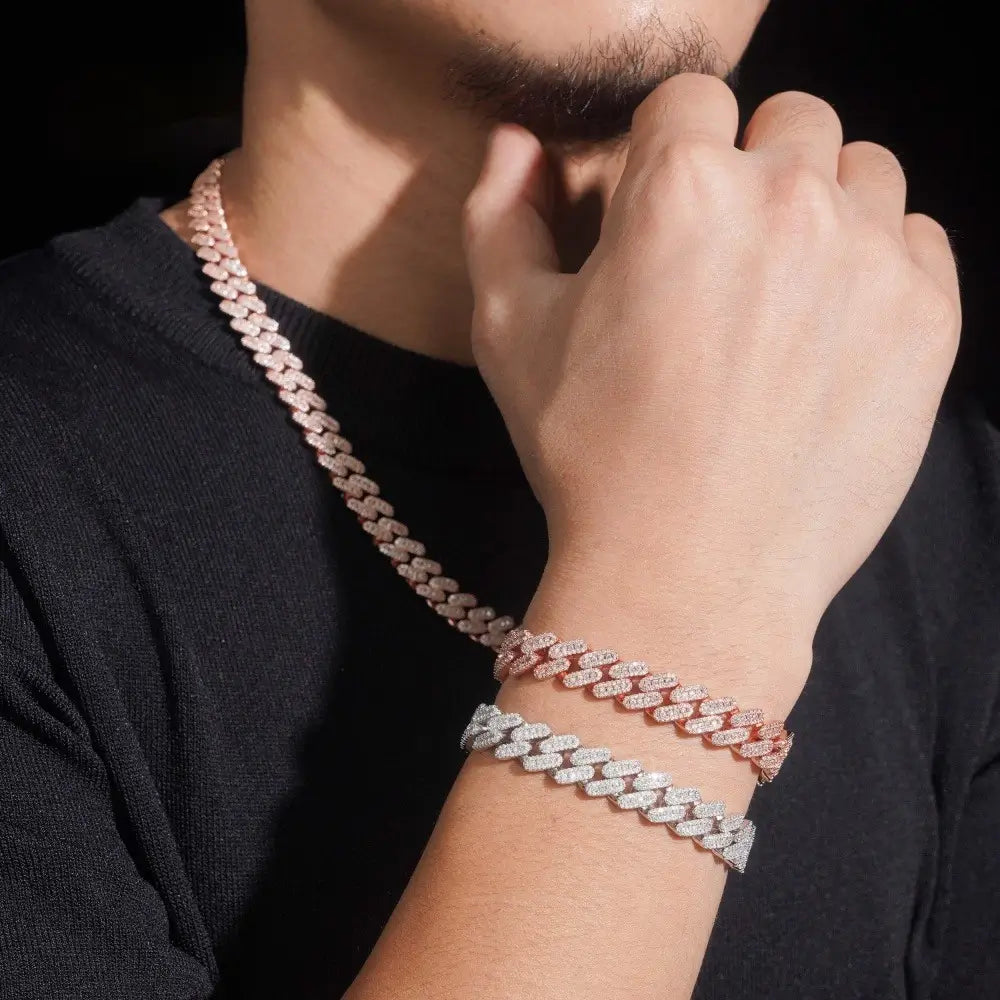 10MM Baguette VVS Moissanite Miami Cuban Link Chain