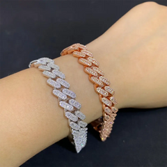 10MM Baguette VVS Moissanite Miami Cuban Link Chain