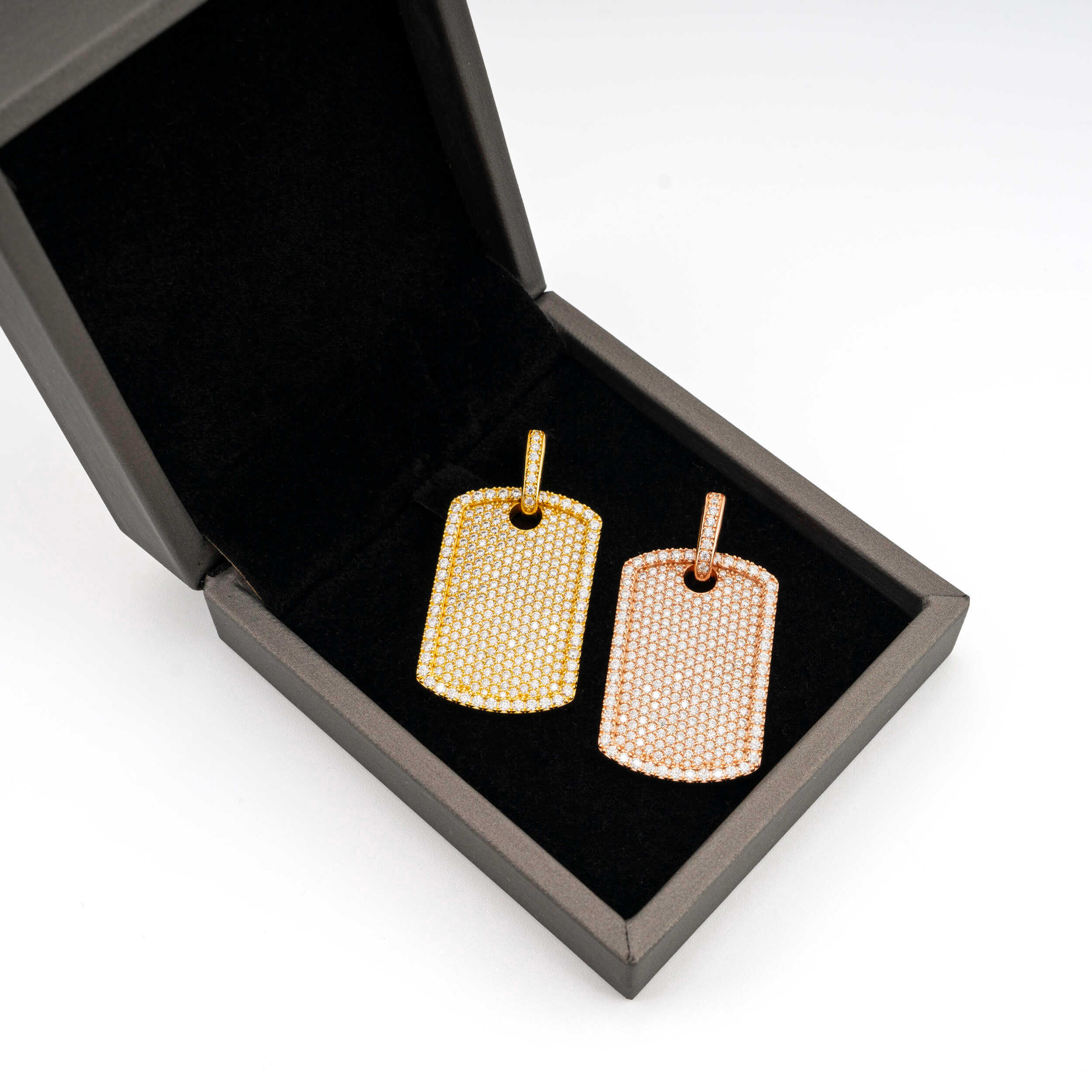 【US 3 Days Delivery】GL Luxury Fully Diamond Iced Out VVS Moissanite Dog Tag Pendant