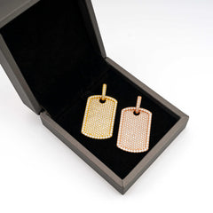 【US 3 Days Delivery】GL Luxury Fully Diamond Iced Out VVS Moissanite Dog Tag Pendant