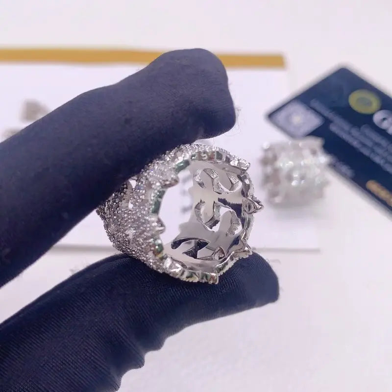 GL Hip Hop Cross VVS Moissanite Ring