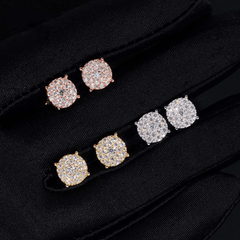 GL Fashion Style VVS Round Moissanite Earrings