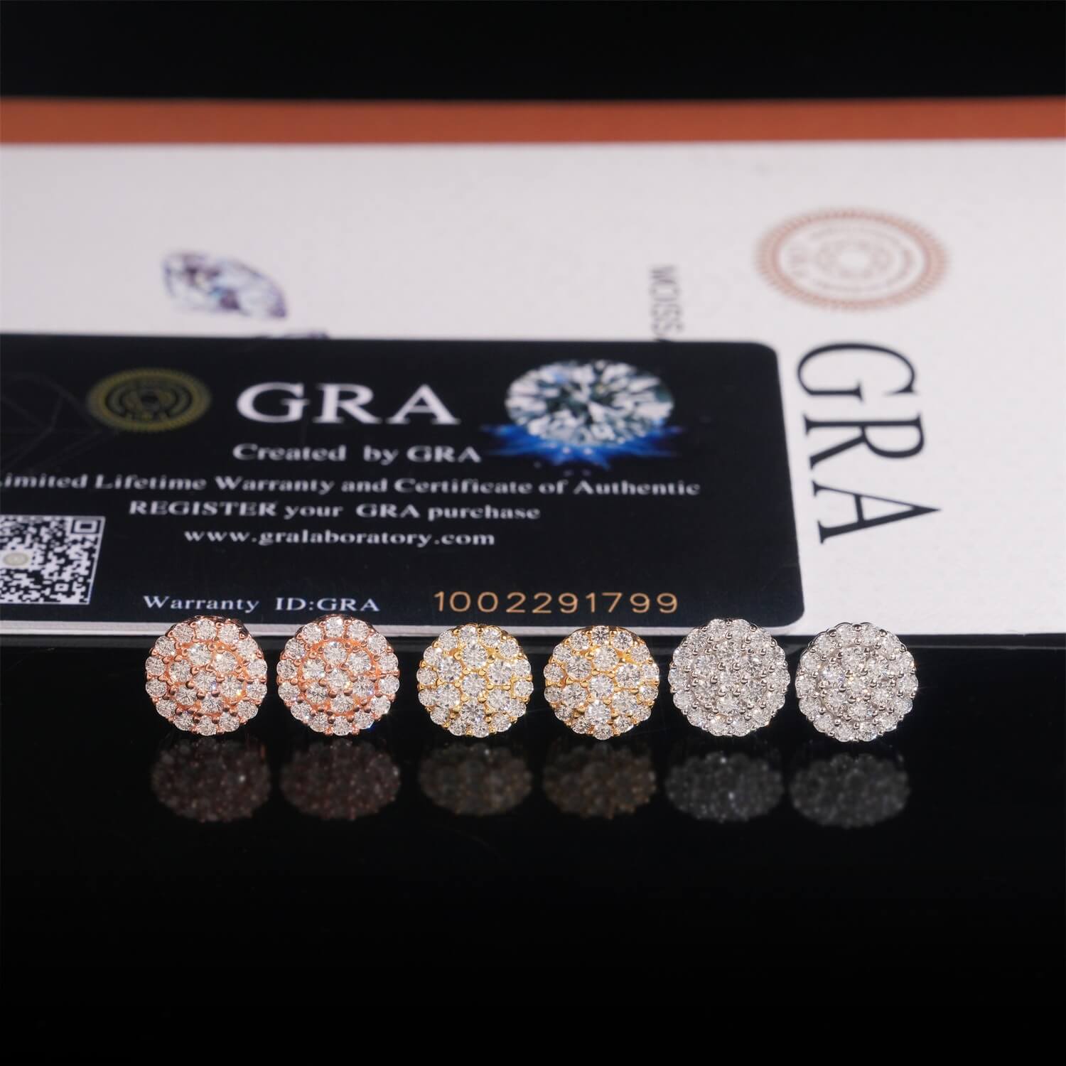 GL Fashion  Round Cut VVS Diamond Moissanite Classic Silver Earrings