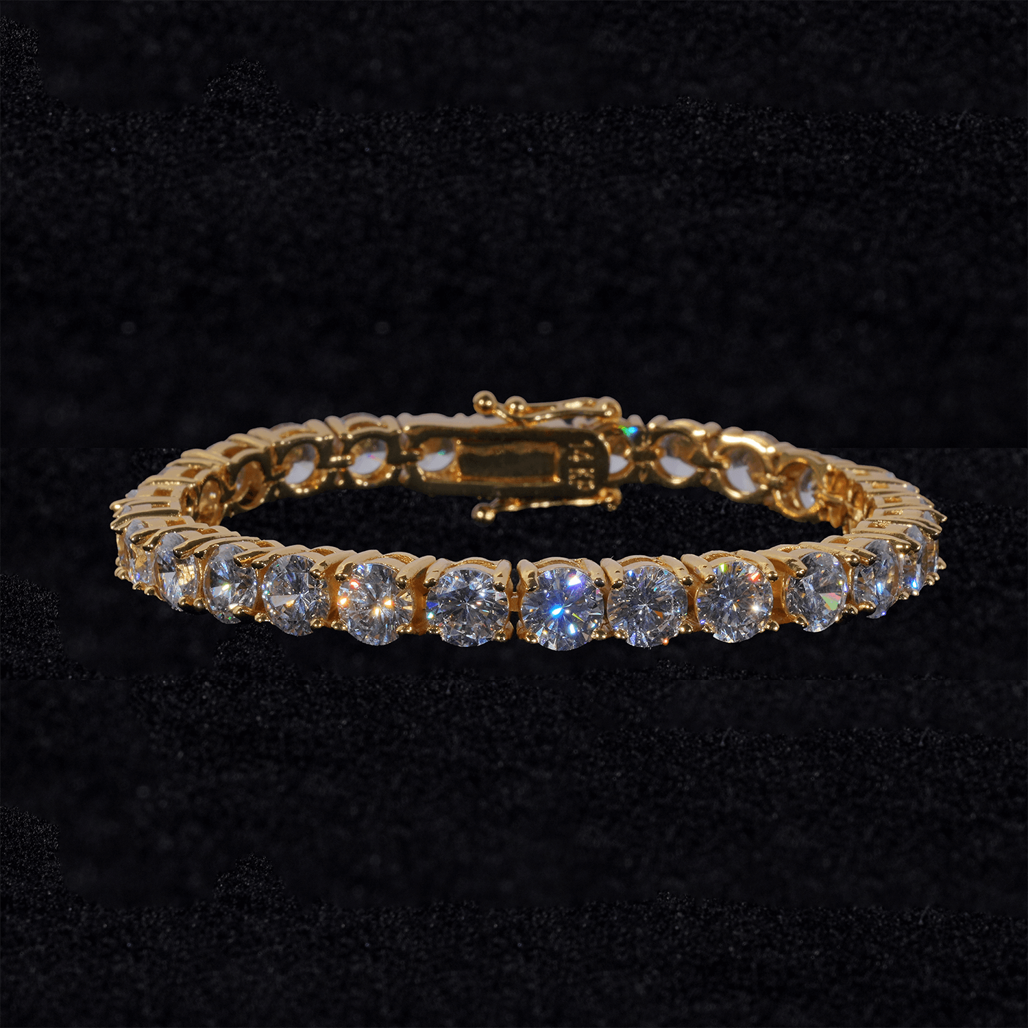GL3MM 4MM 6MM 5A+ Diamond Tennis Chain 14K Gold Plated