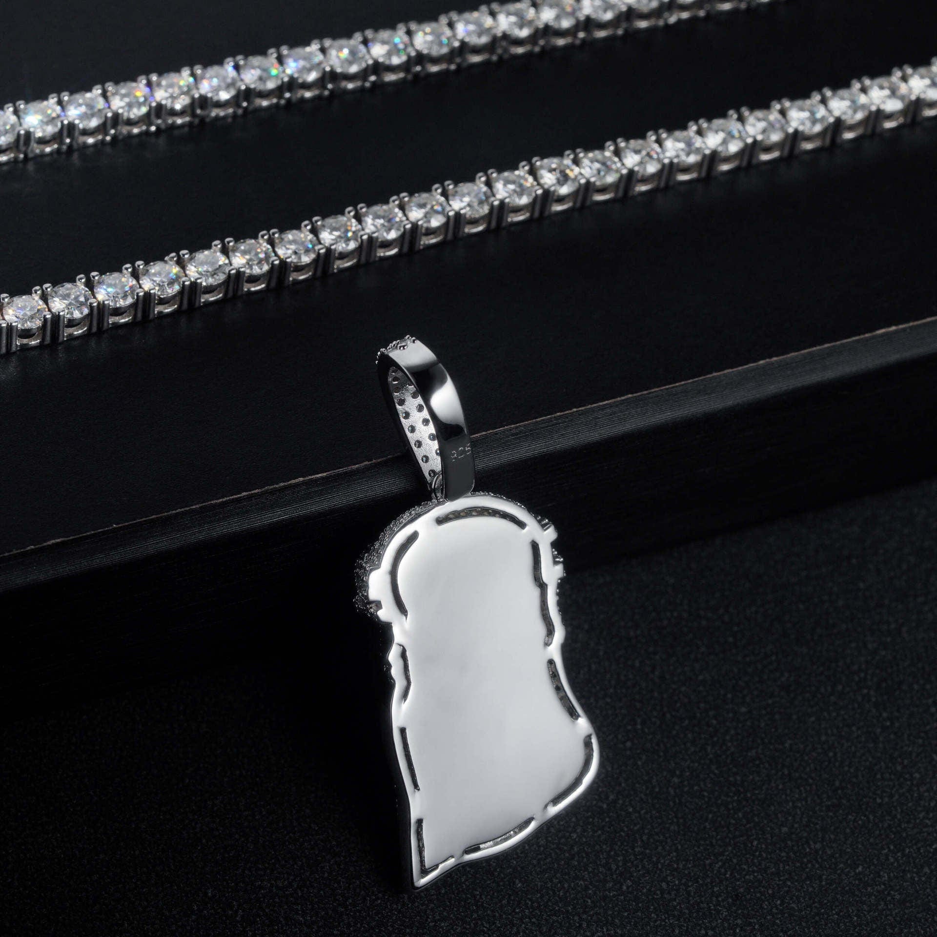 GL Silver VVS Moissanite Iced Out Jesus Pendant
