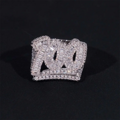 GL Iced Out Prong Setting Baguette Moissanite  Rings