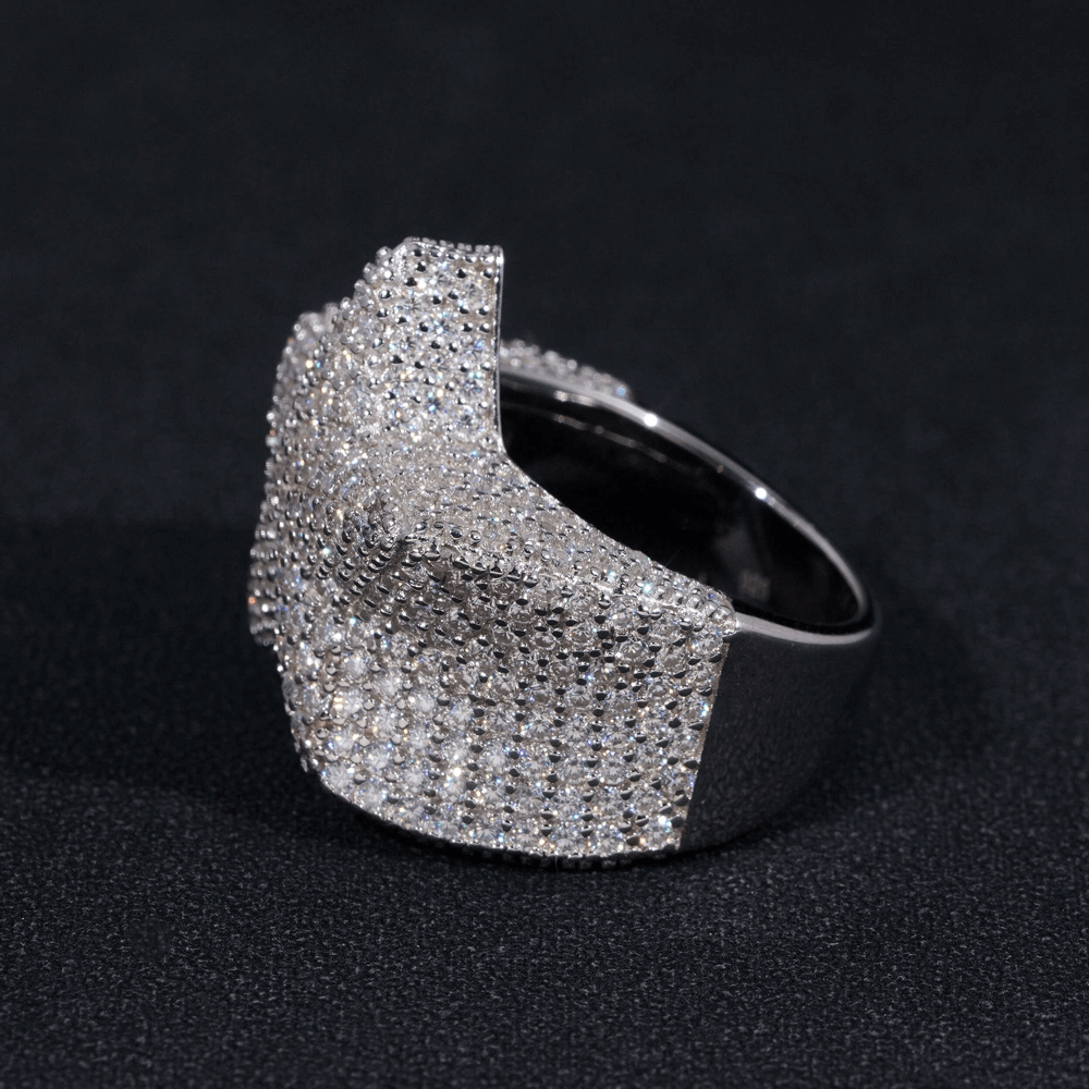 GL Hip Hop Fine Jewelry Rings VVS Moissanite Diamond Star Ring