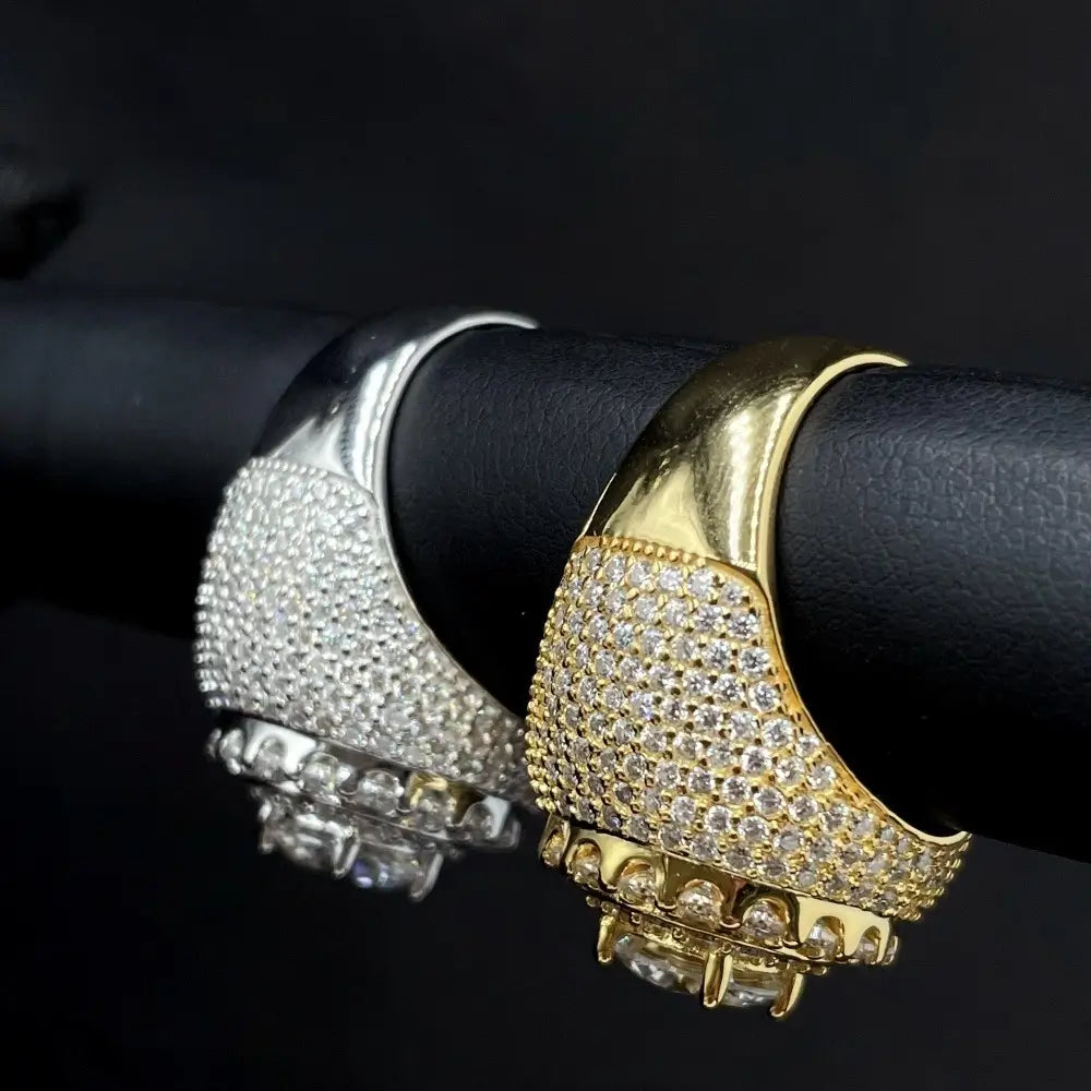 GL Iced Out VVS Moissanite Hip Hop Ring Men