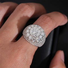 GL Hip Hop Fine Jewelry 925 Sterling Silver VVS Moissanite Diamond Ring